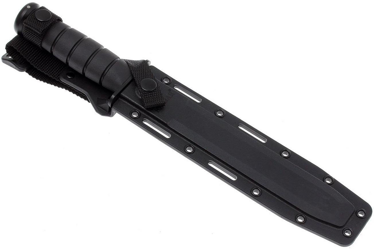 KA-BAR Tanto 1245 deels gekarteld, kydex foedraal, survivalmes