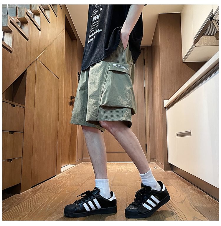 emeisa - Shorts met halfhoge taille en letters