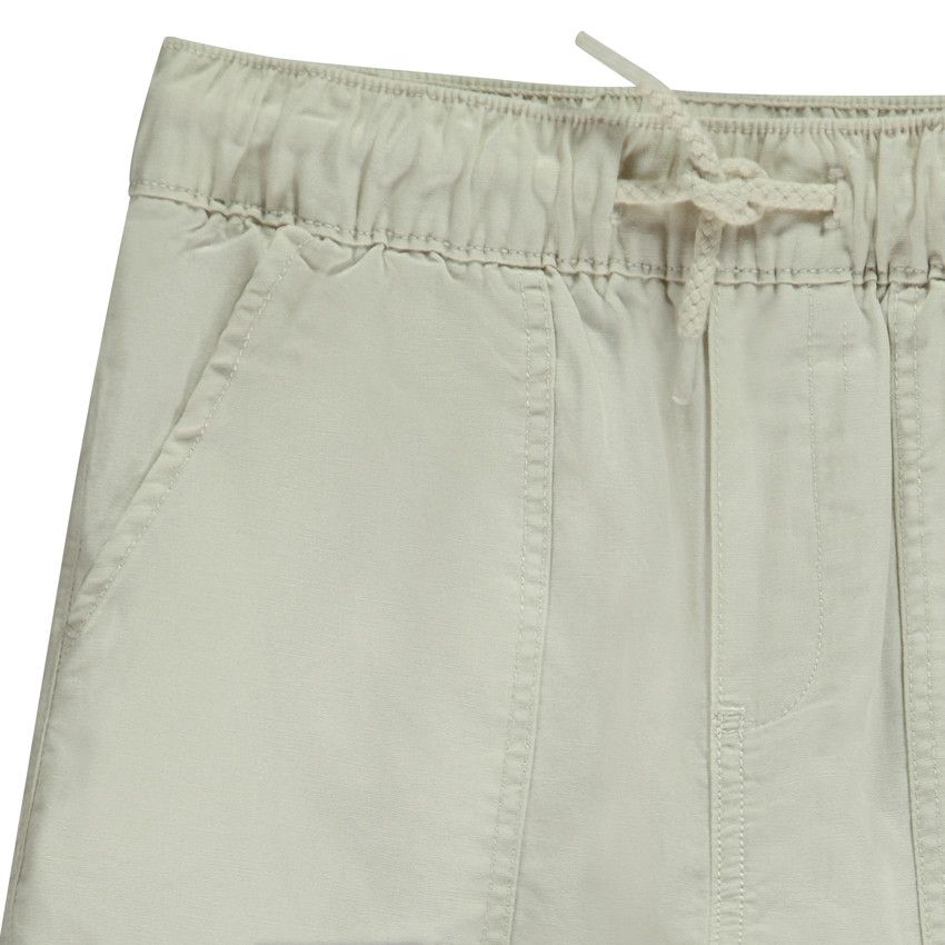 Pantalon uni en toile pour garçon - Ecru