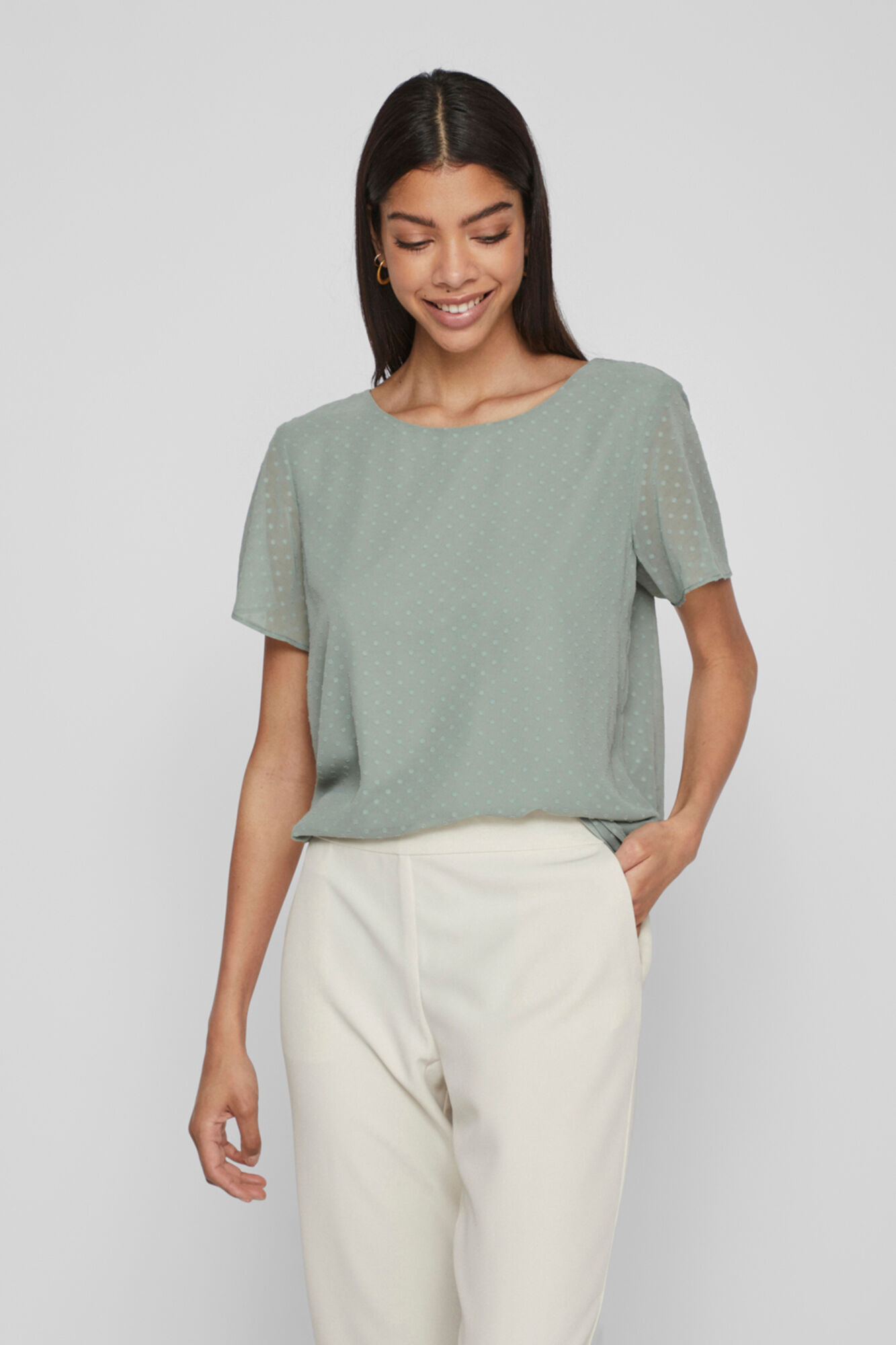 Blusa Plumetti de manga curta - Verde