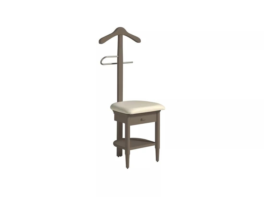Valet de nuit - H115cm x L45cm x P41cm - hêtre massif moka - Stanza
