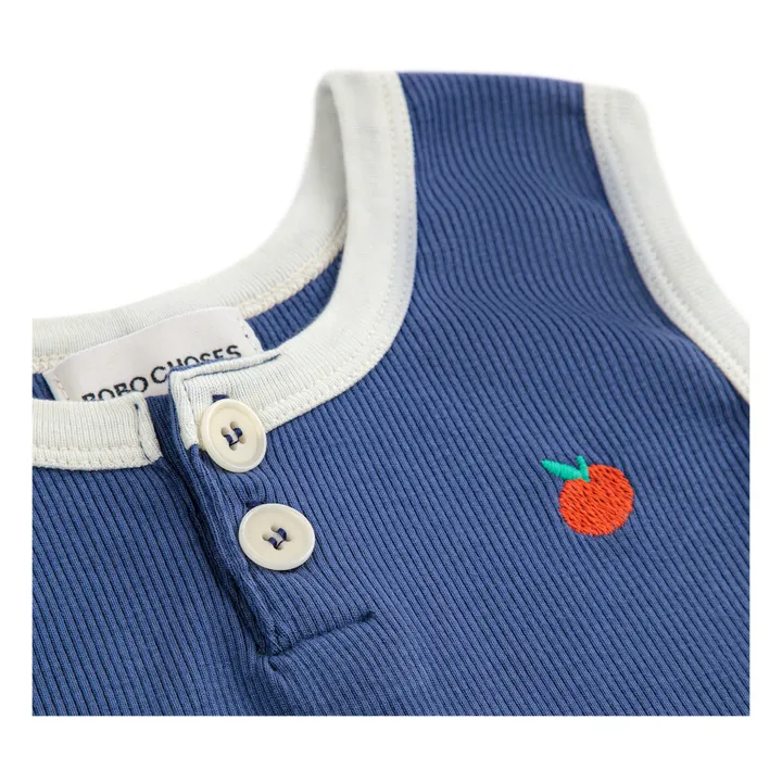 Bobo Choses Combishort Coton Bio Tomate | Bleu