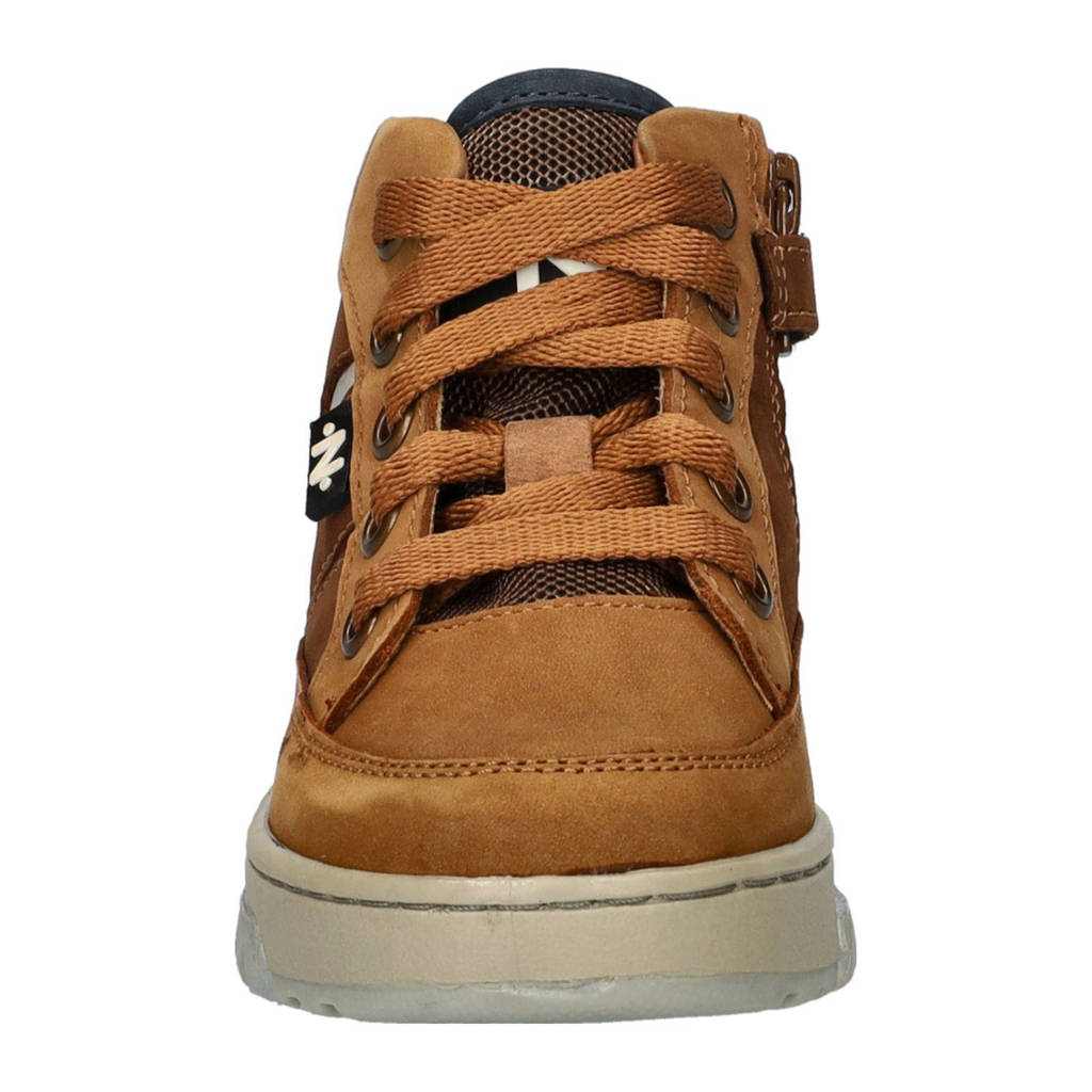Nelson Kids leren sneakers cognac