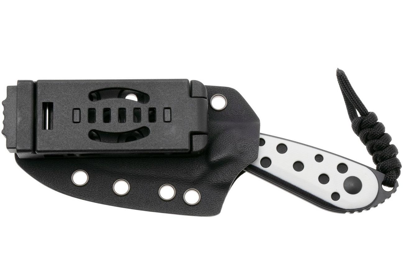Kizer Buddy 1081A3 Black Nitro-V, White G10, vaststaand mes, Maksim Epifantsev design