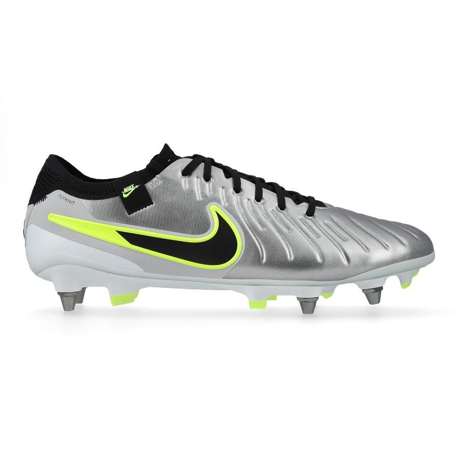 Nike Tiempo Legend 10 Elite SG-PRO ÉDITION JOUEUR Mad Voltage - Argenté/Noir/Jaune Fluo