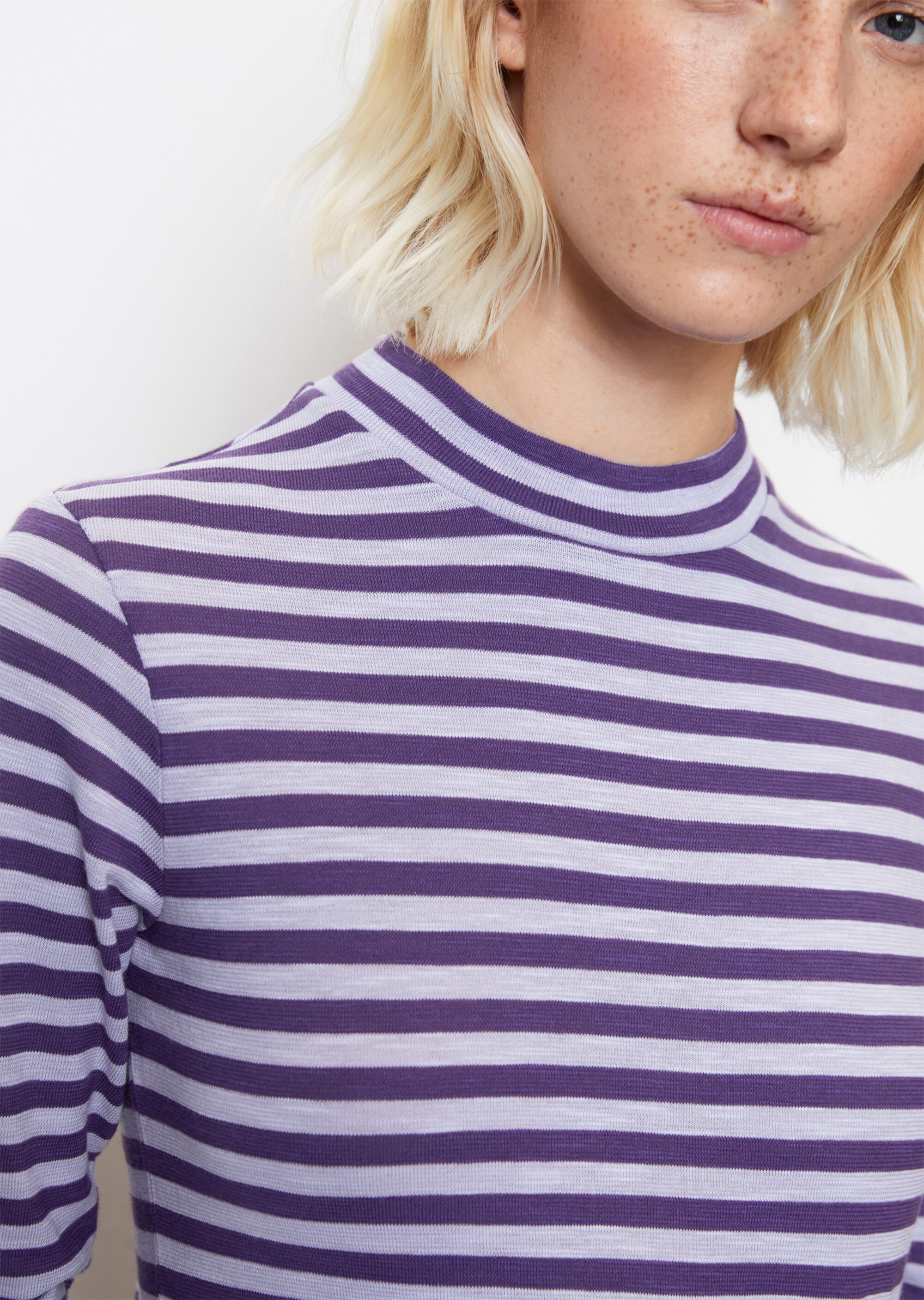 Ringel-Longsleeve regularaus Slubjersey