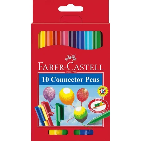 Faber-Castell Fasermaler Connector Pen, 10 Stück