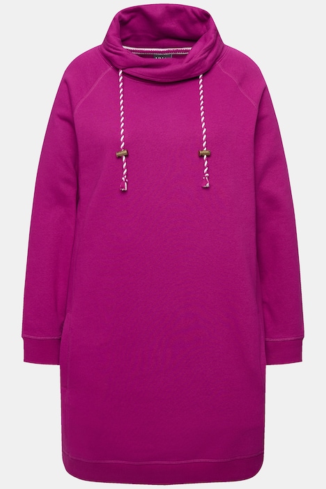 Sweatkleid, Stehkragen, Langarm, Taschen