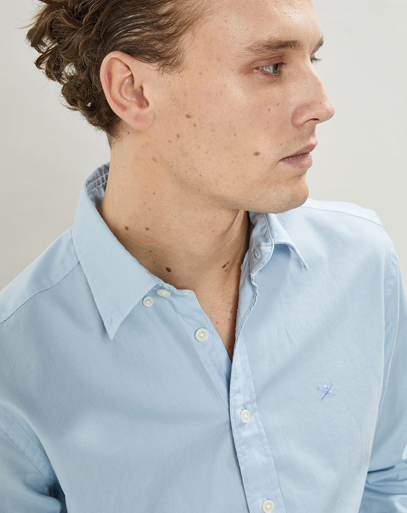 Hackett London Chemise Slim Fit Oxford bleu clair
