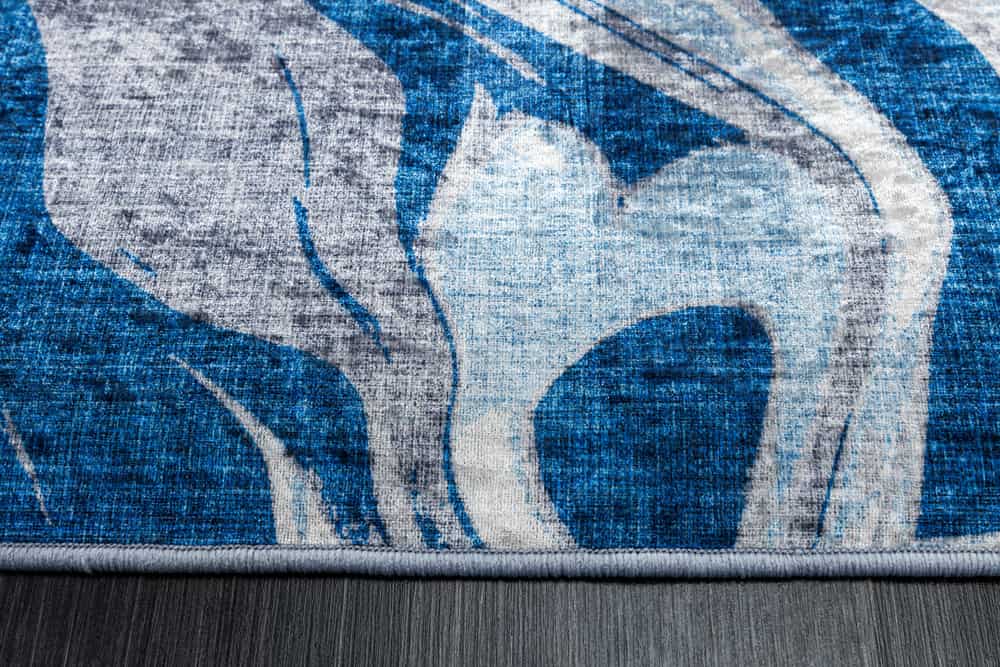 Moderner XXL Teppich ART RUGS 350x240cm grau blau weiß Flachgewebe Indoor