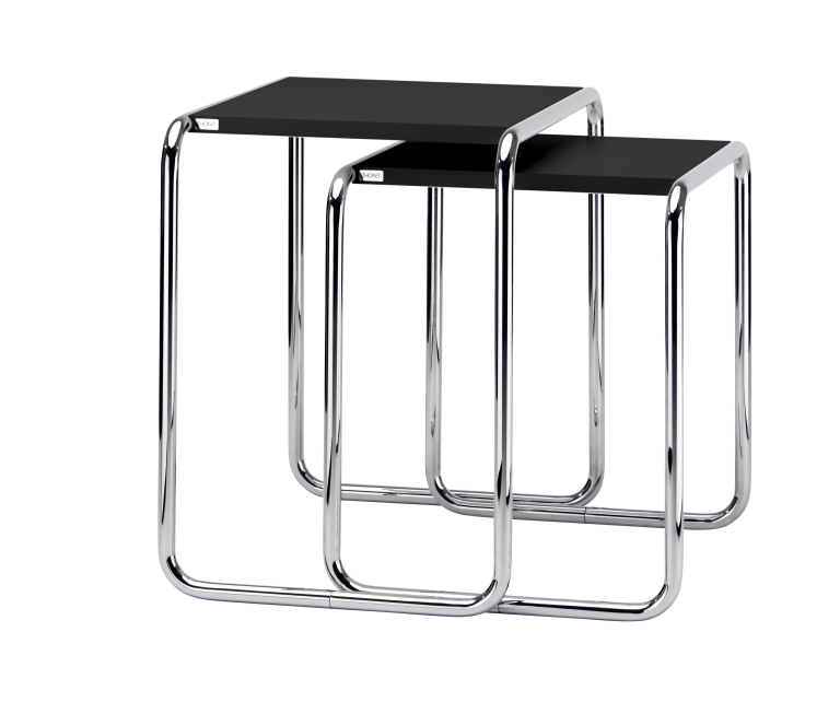 Thonet B9 bijzettafel set van 4 beuken zwart gebeitst