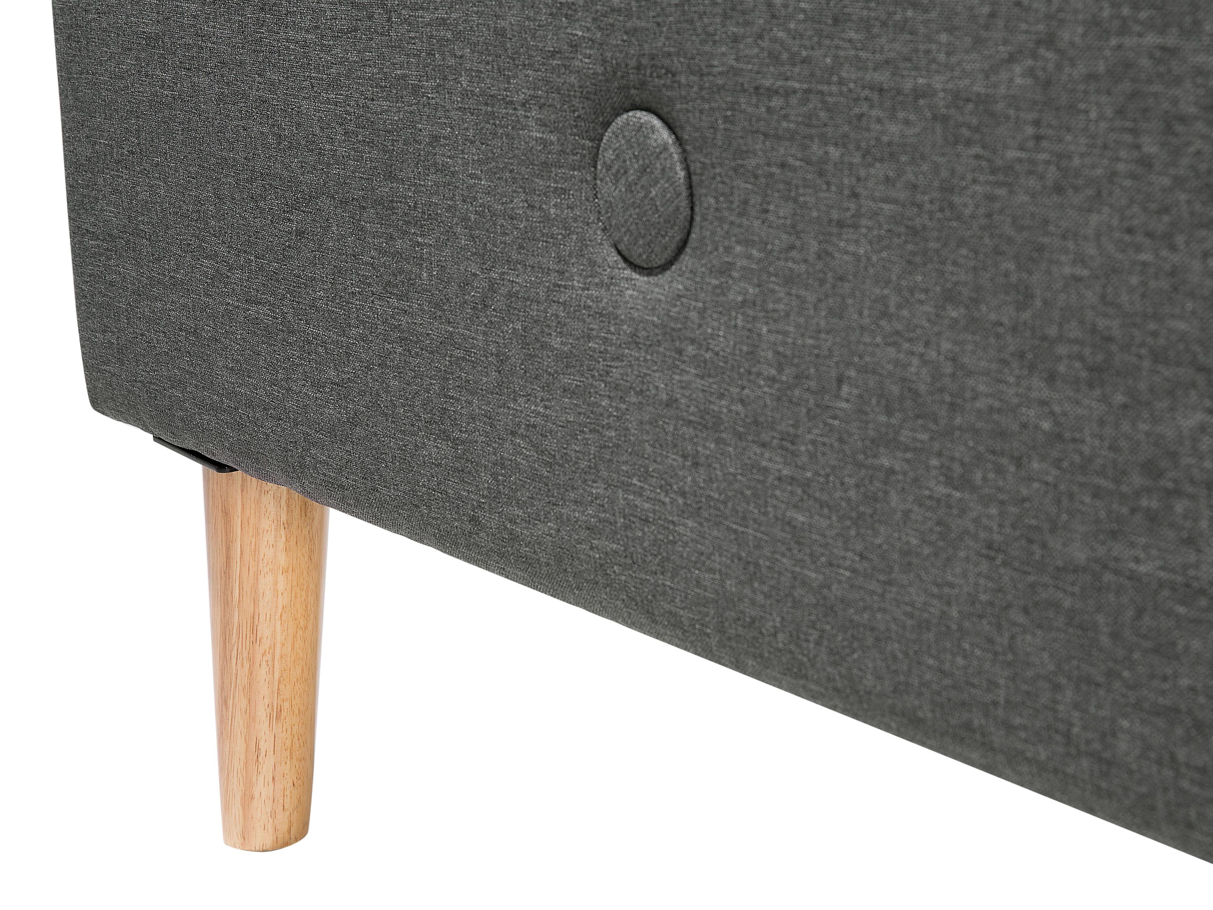 Bed Stof RENNES 140 x 200 cm Donkergrijs