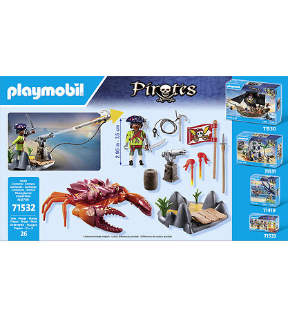 Playmobil Pirates - Der Kampf gegen die Riesenkrabbe - 71532 - 2