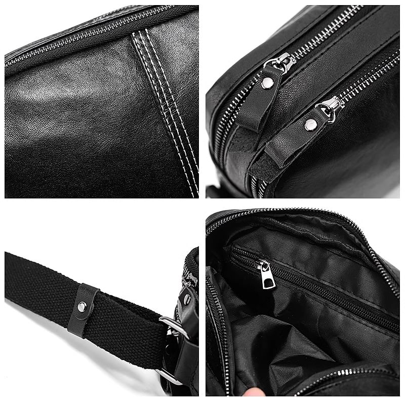 BagBuzz - Crossbodytas van imitatieleer met contrasterende stiksels