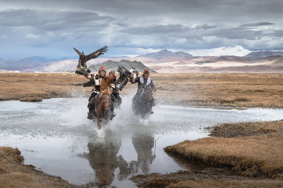 Mongolia Eagle Hunters III by Daniel Kordan - Limited Edition. Edition of: 150. Signed.