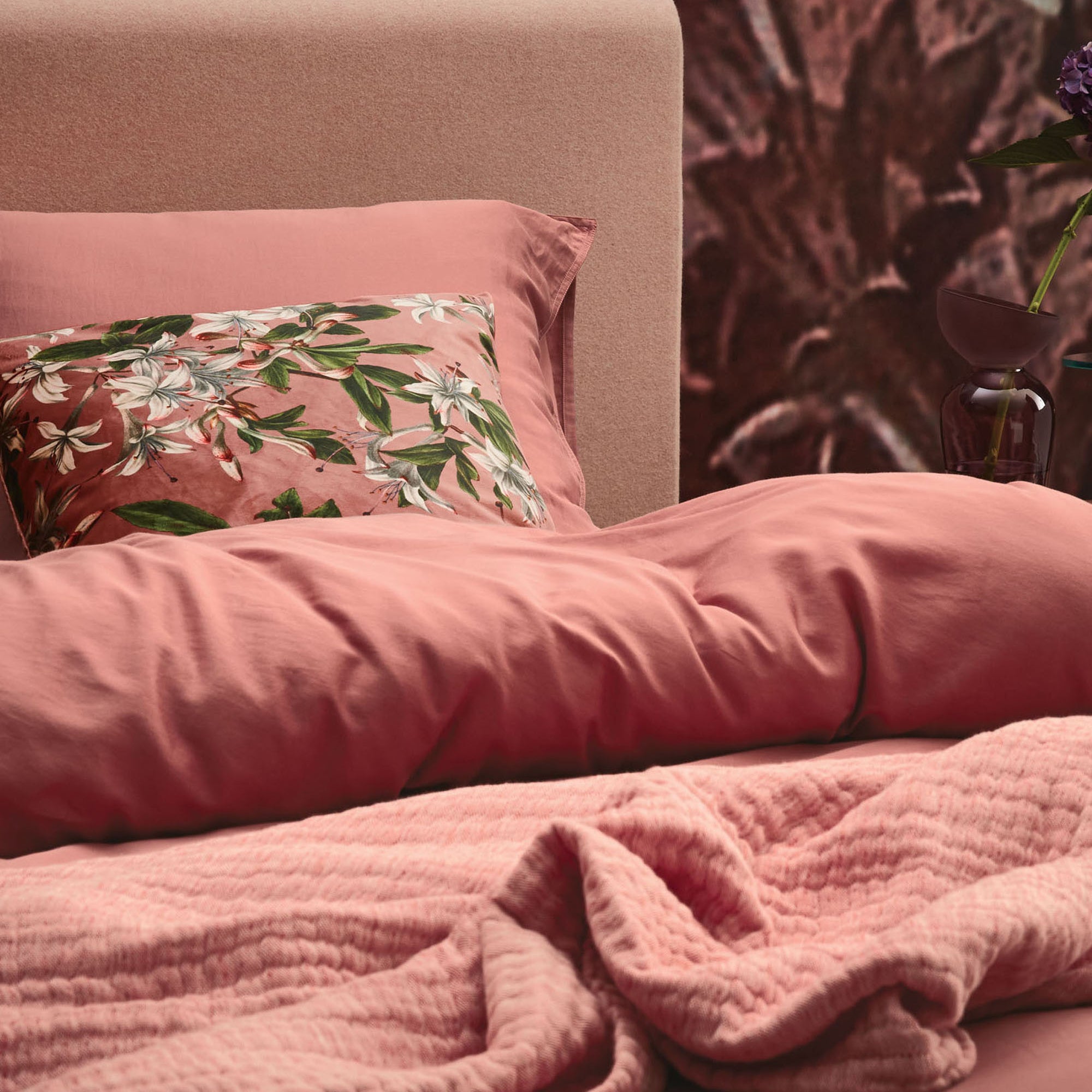 Essenza Minte Dekbedovertrek 140 x 220 cm - Dusty rose