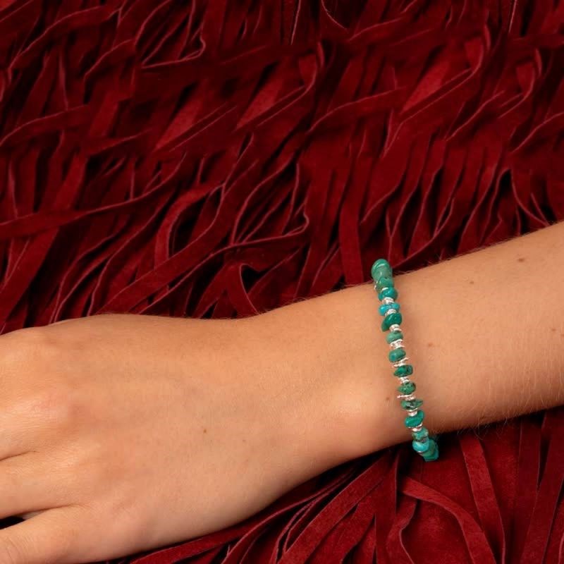 Bracelet argent massif et pierre naturelle