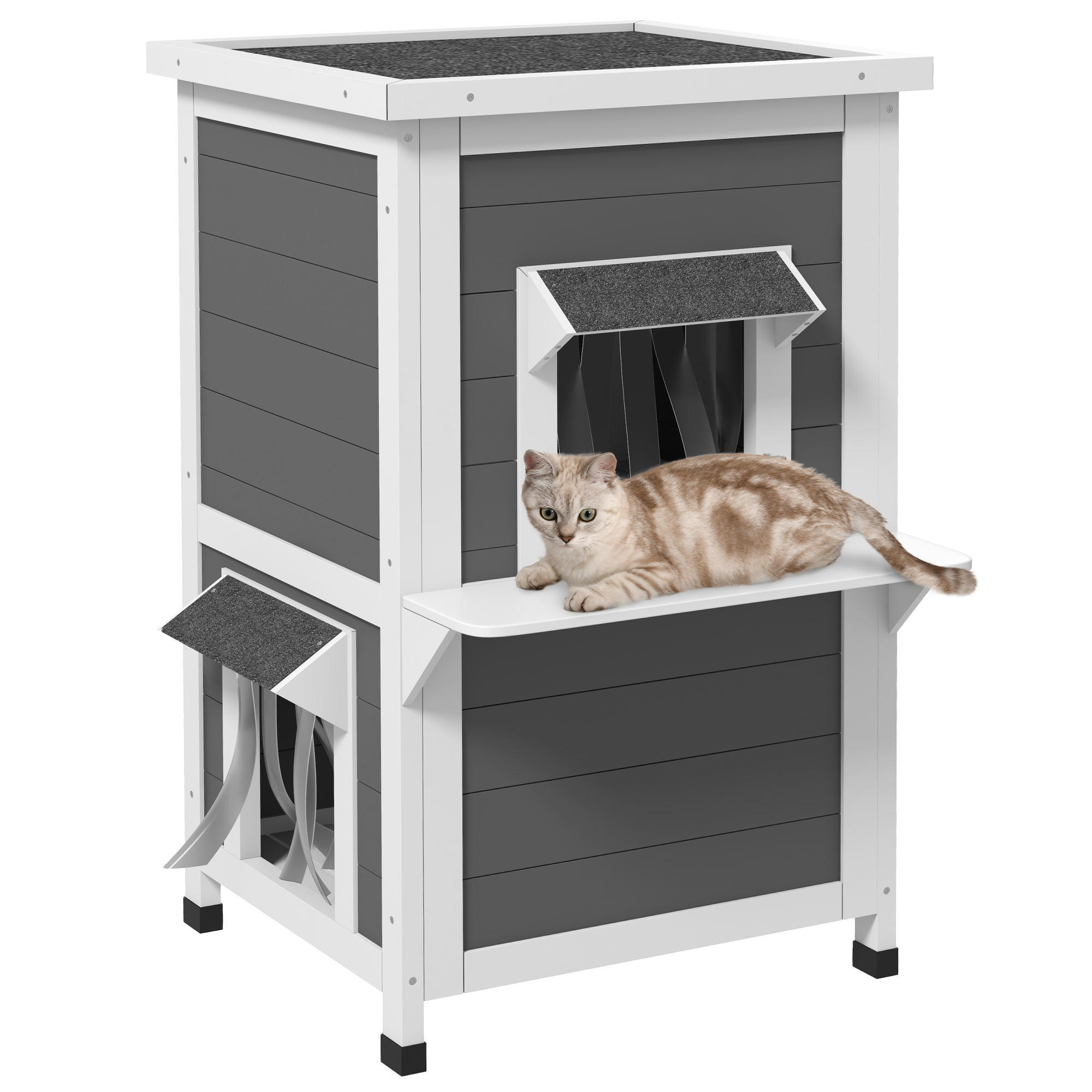 Casa para Gatos Cinza PawHut