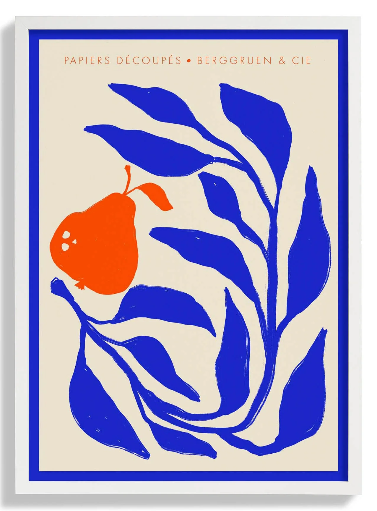 Poire Orange Red Papiers Découpés Kunstausstellung