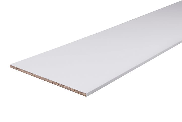 Tablette mélaminé blanc 40 x 250 cm, ép.1,8 cm