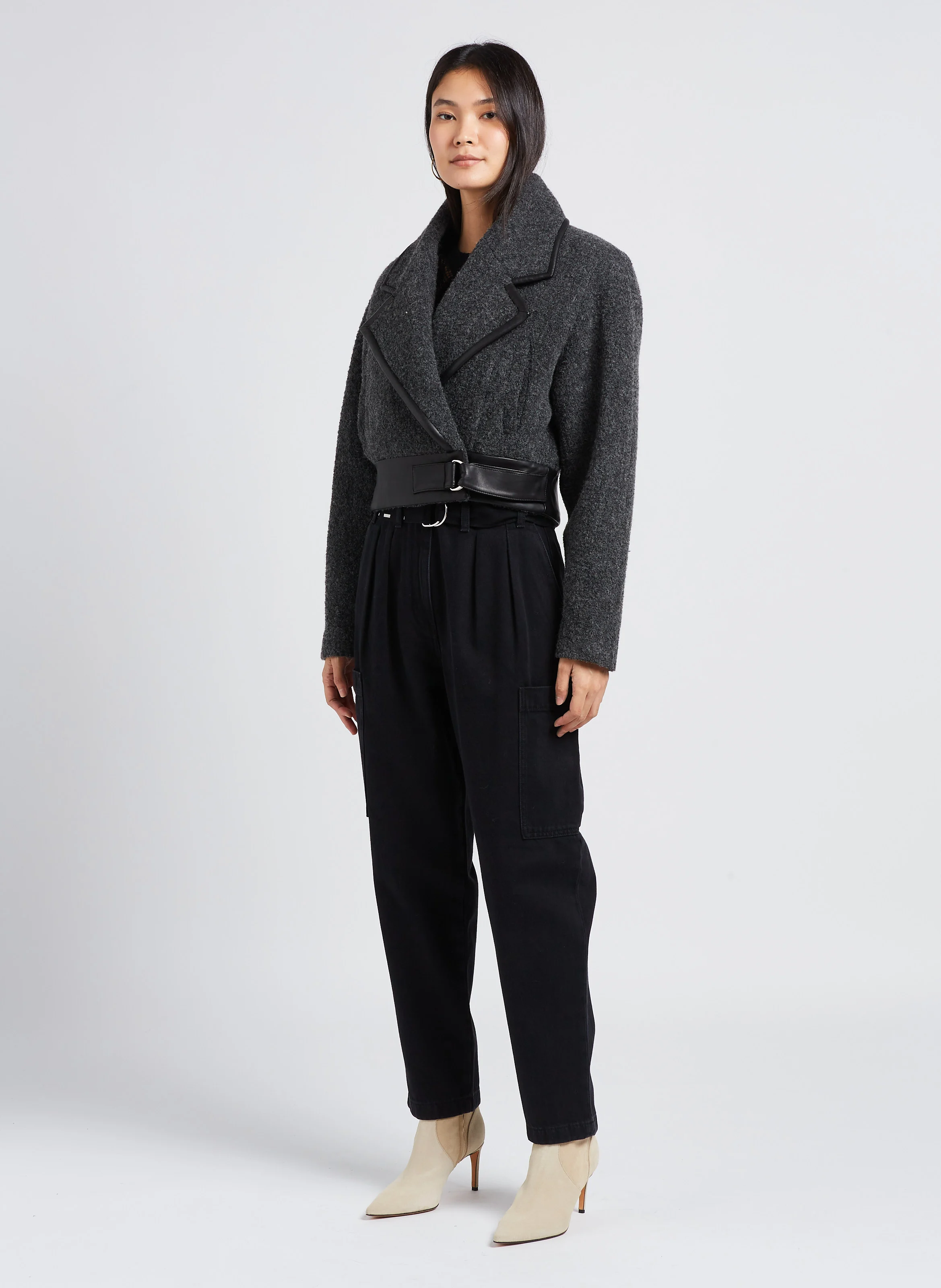 EDOUARD - Top col rond droit | Noir