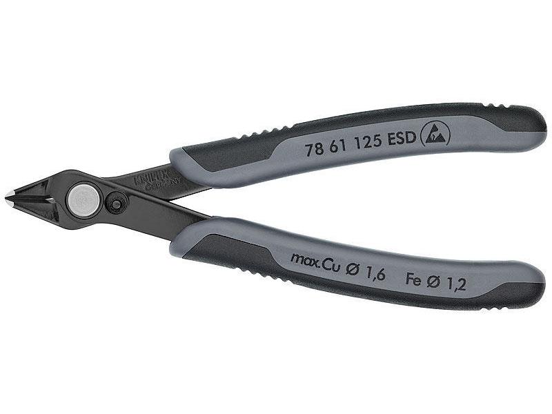 Knipex Elektronik-Seitenschneider Super Knips ESD 125 mm Aus Spezial-Werkzeugstahl, brüniert