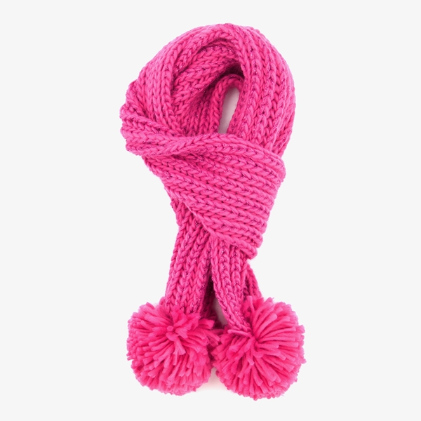 Meisjes sjaal met pompons