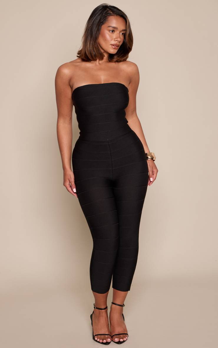 Noir Pantalon Capri Bandage Sculptant