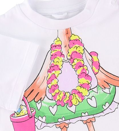Stella McCartney Kids T-Shirt - Weiß m. Flamingo