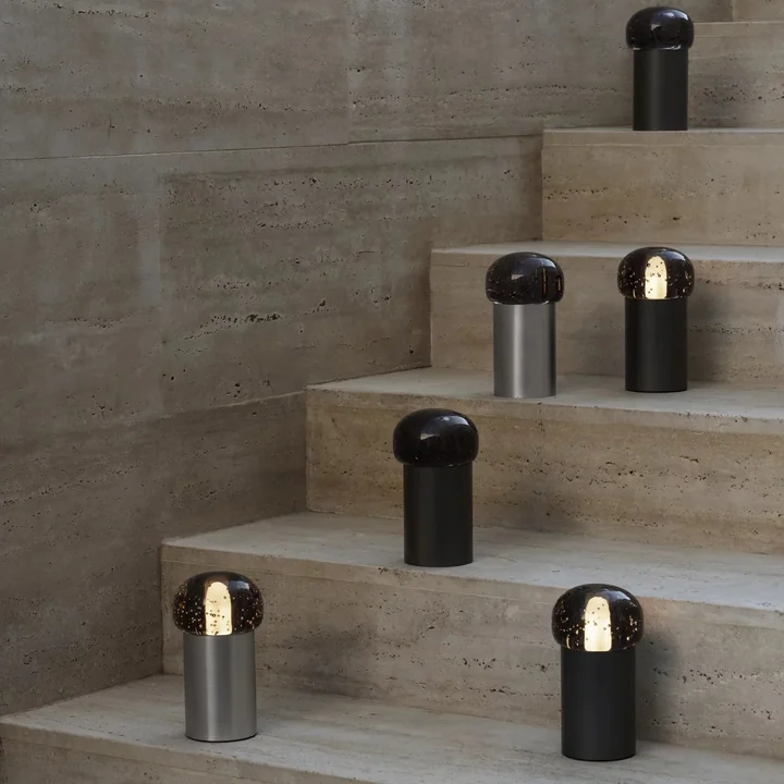 Blomus - Iris LED Akkuleuchte, 10 x 18 cm, gun metal