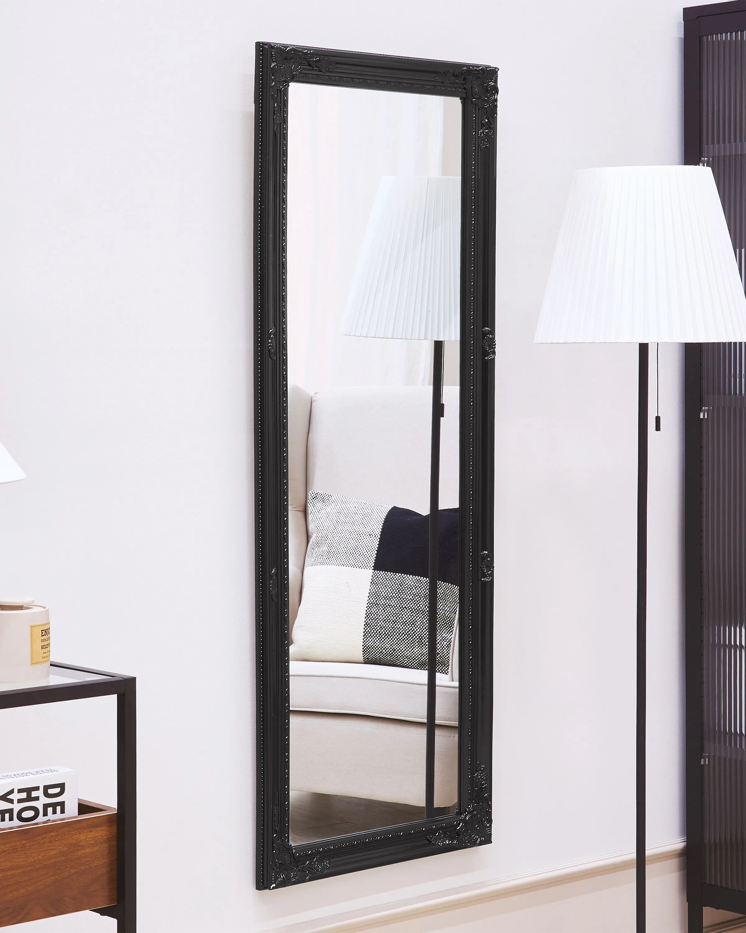 Wandspiegel FOUGERES 50 cm 130 cm Zwart