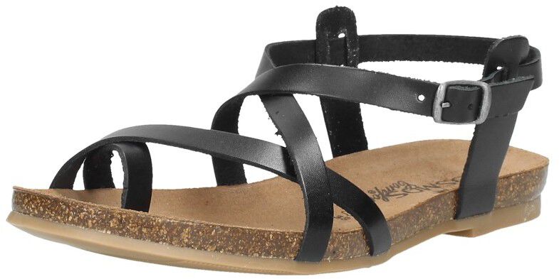 Cosmos Sandalen Plat zwart