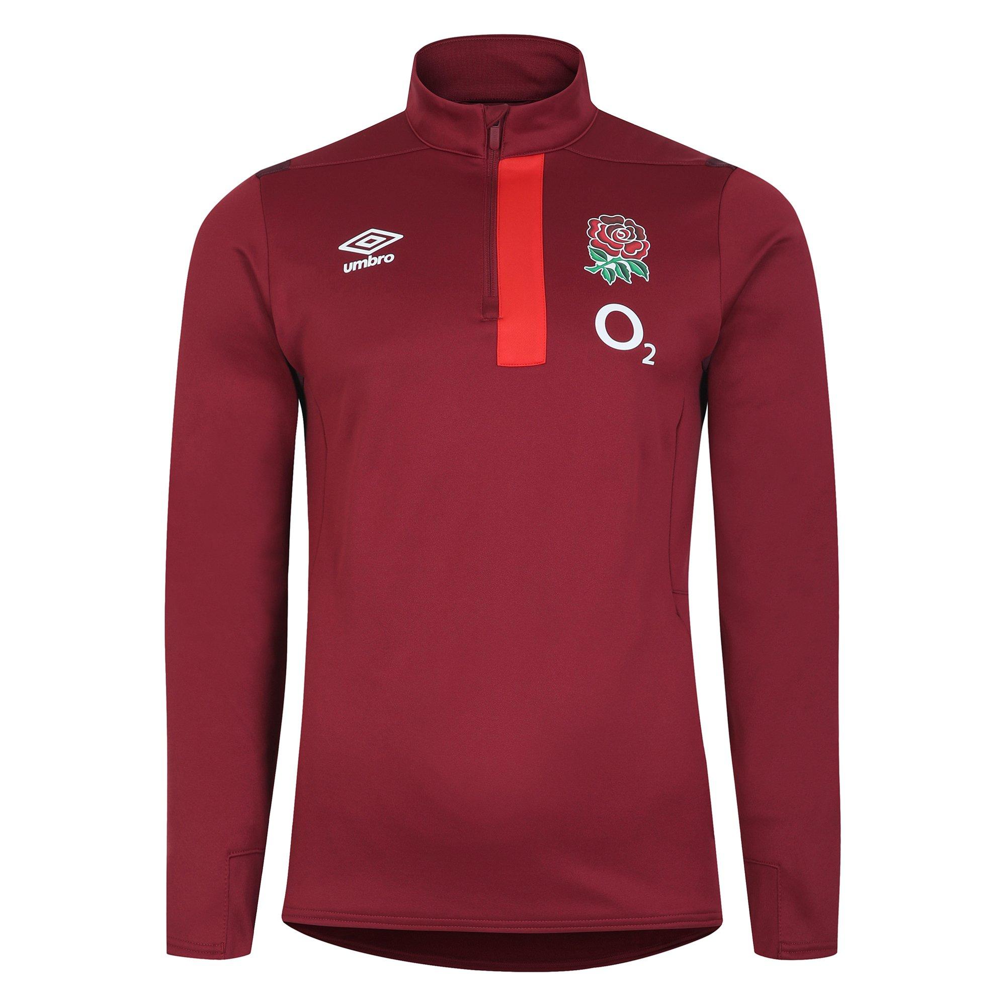 Umbro England Rugby Half Zip Fleece Top 2023 2024 Adults