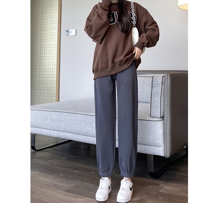 evanesce - Wijde, geribbelde joggingbroek met hoge taille en trekkoord (verschillende designs)