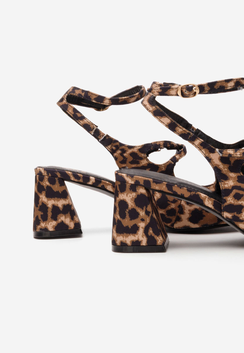 Chaussures à talon épais leopard Ada