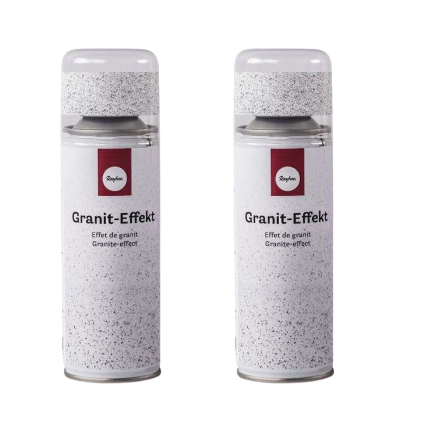 2 sprays de peinture effet granit 200 ml - blanc
