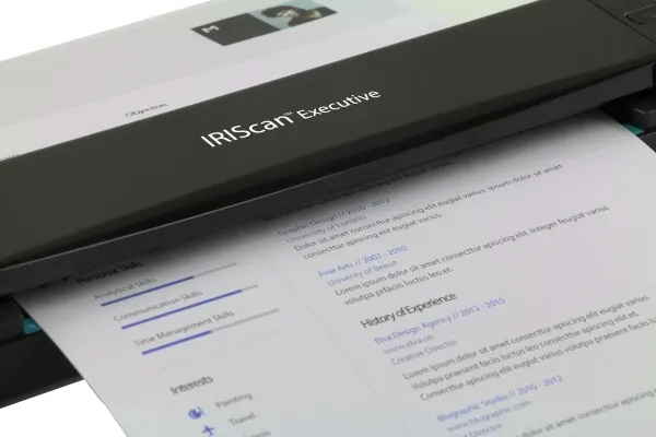 IRIS IRIScan Executive 4 - Scanner med papirfødning - Dual CIS - Duplex - 216 x 813 mm - 600 dpi x 600 dpi - op til 100 scanninger pr. dag - USB 2.0