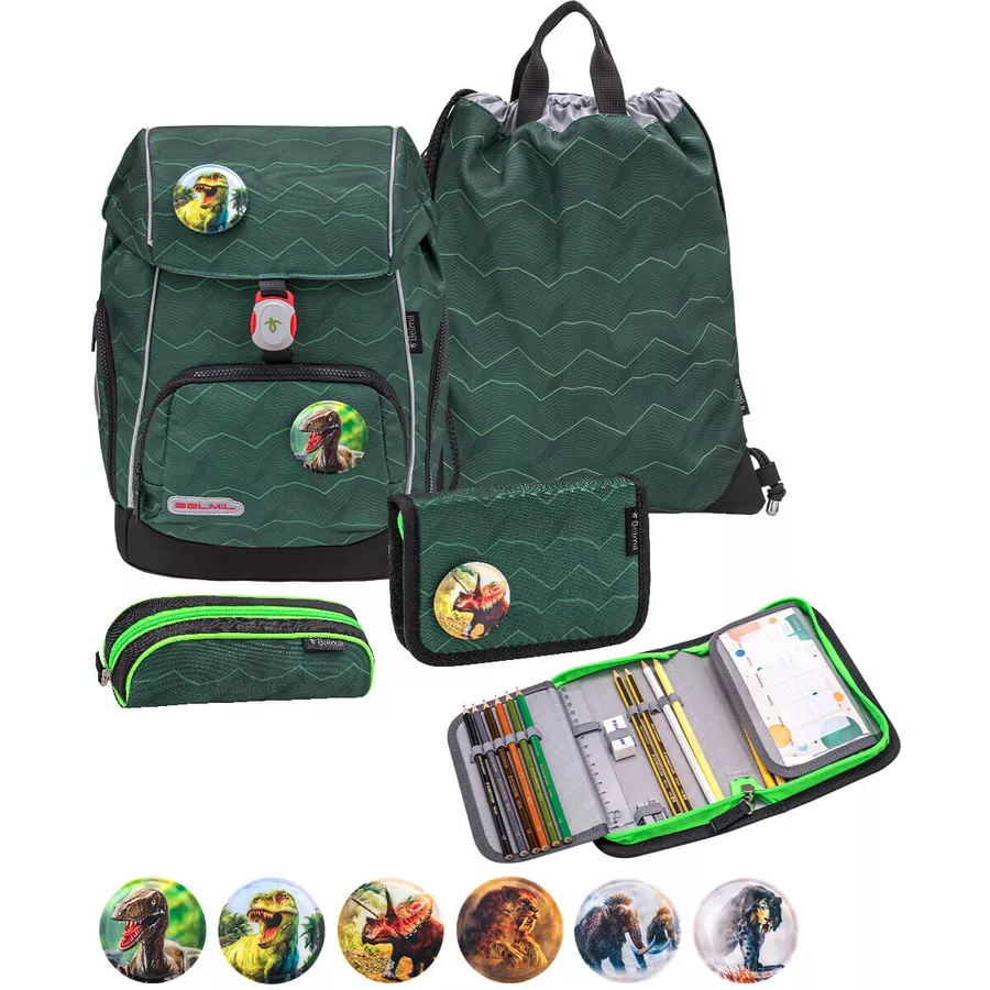 Belmil Schulranzen Premium Comfy Plus Set 5-teilig Twist of Lime