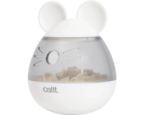 Catit Pixi snackdispenser, muismotief, wit, ca. 8 x 10 cm, voor snacks tot 9 mm