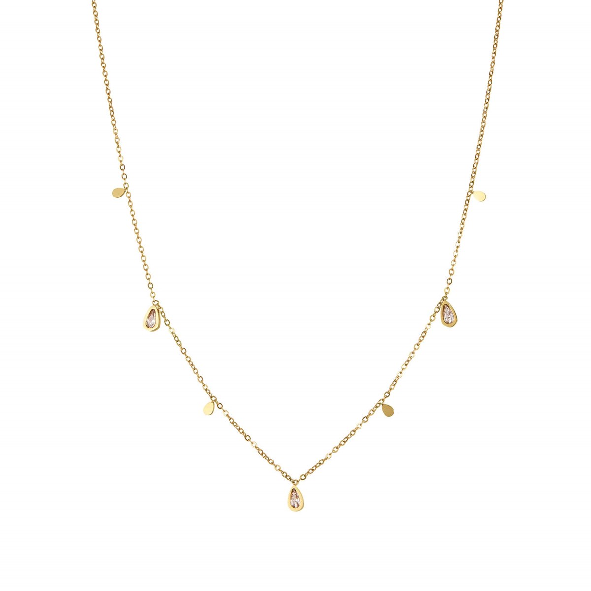 Collier Eline zircons blanc