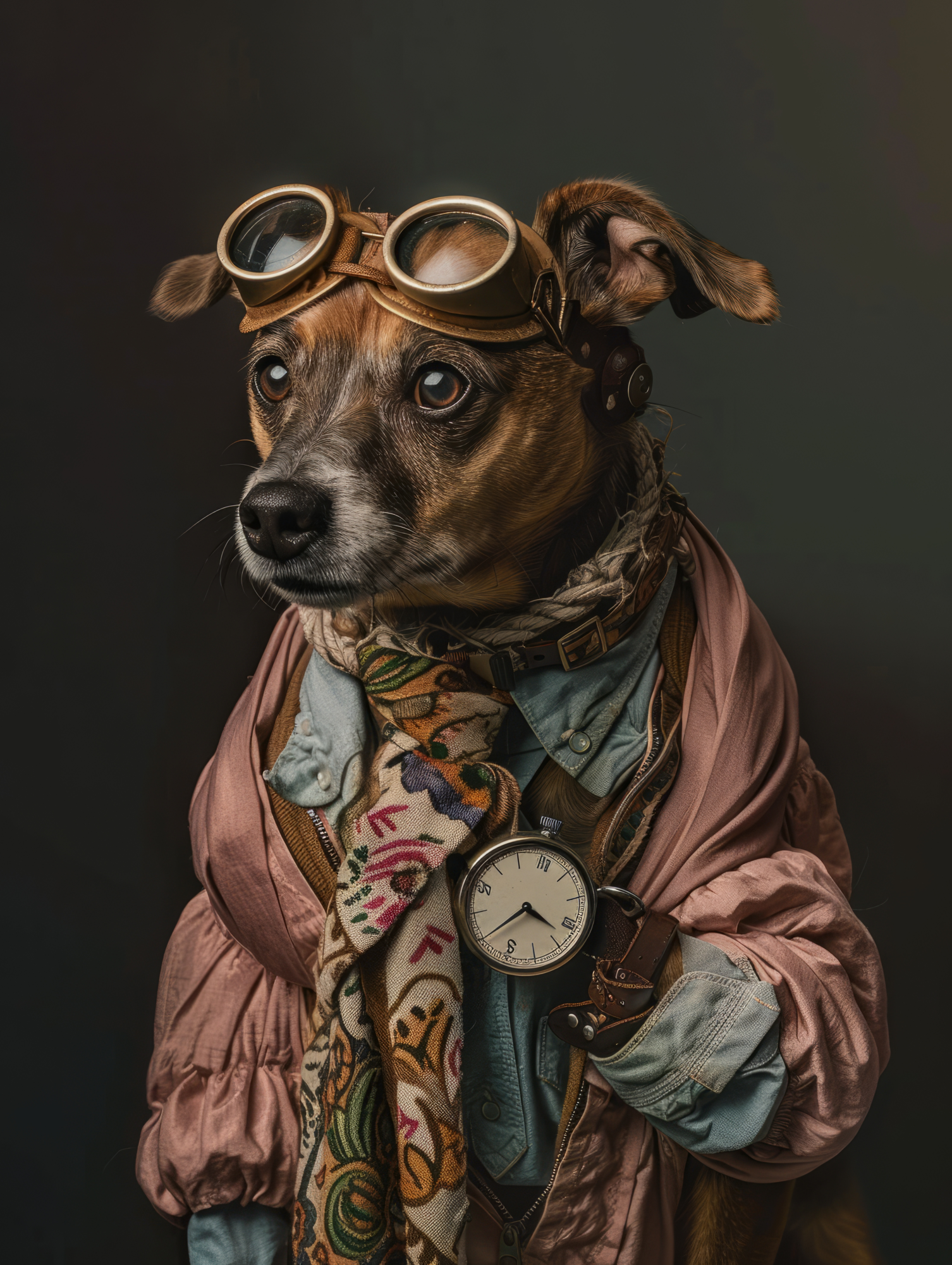 Canvas schilderij van een Australische Terrier 100x150 cm