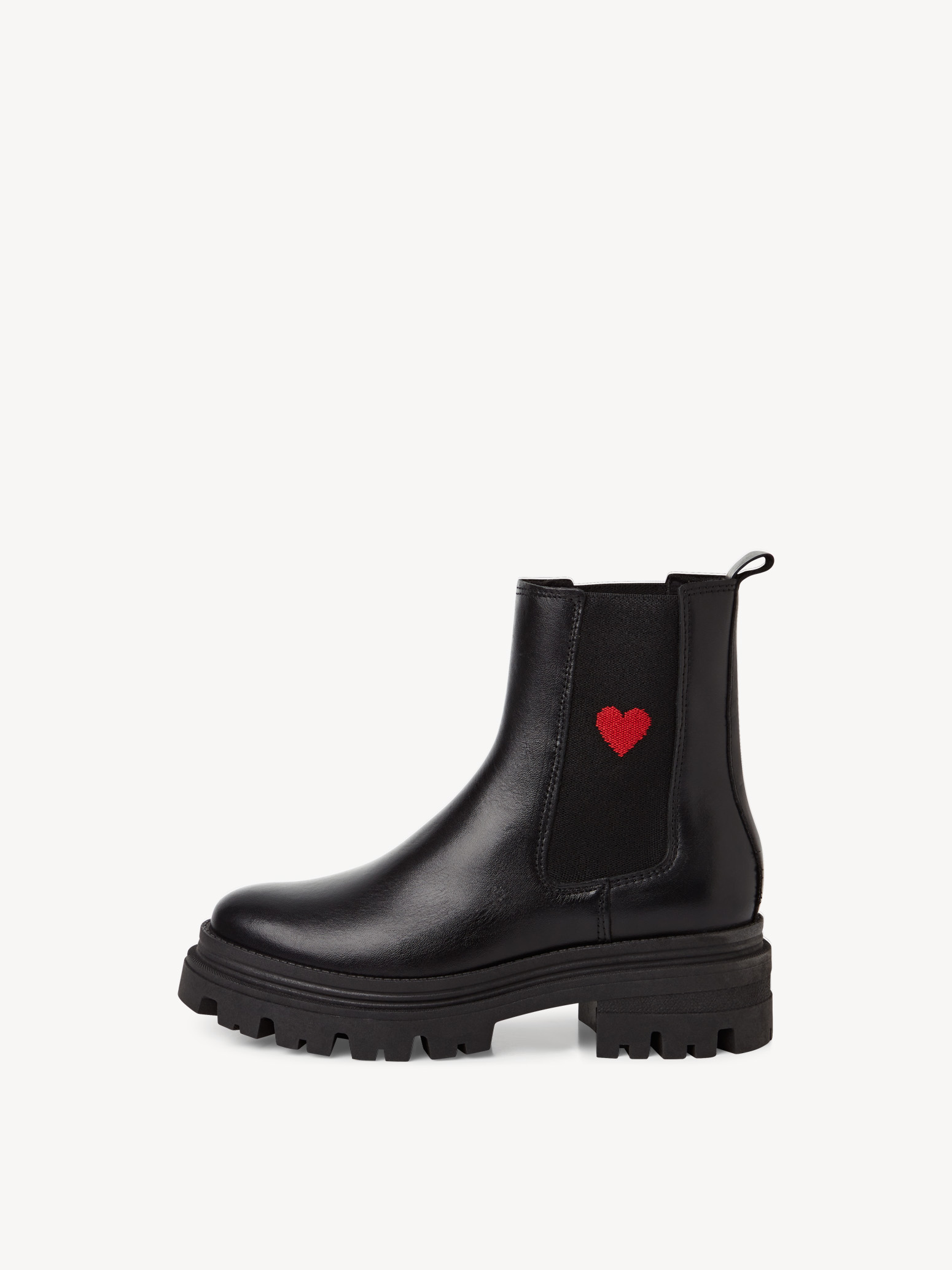 Leren Chelseaboot - zwart