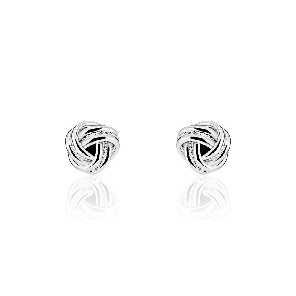 Boucles D'oreilles Puces Iloa Argent Blanc