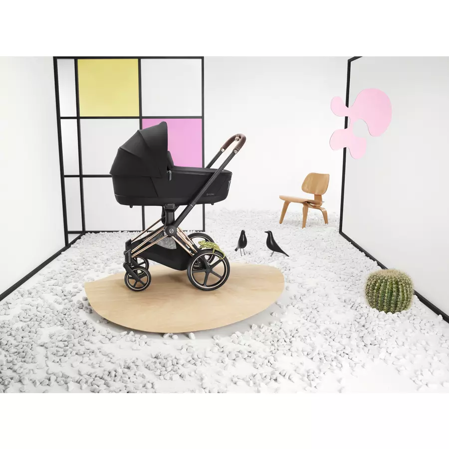 cybex PLATINUM Kinderwagenaufsatz für New Priam und e-Priam Lux Carry Cot Manhattan Grey Plus
