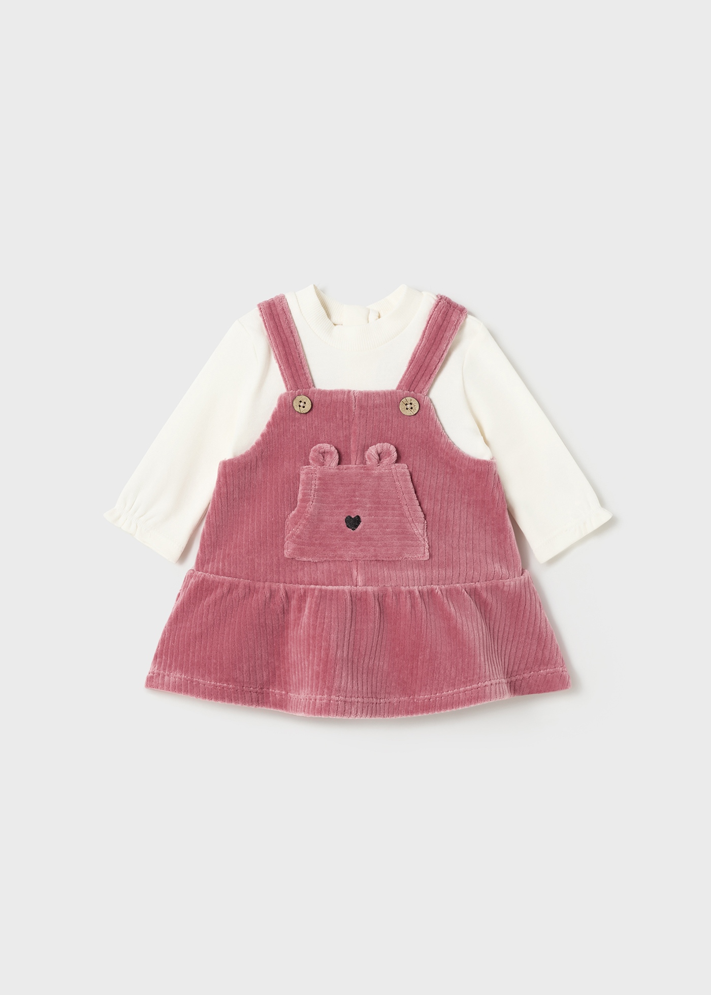 Macacão Better Cotton estilo jardineira para recém-nascido