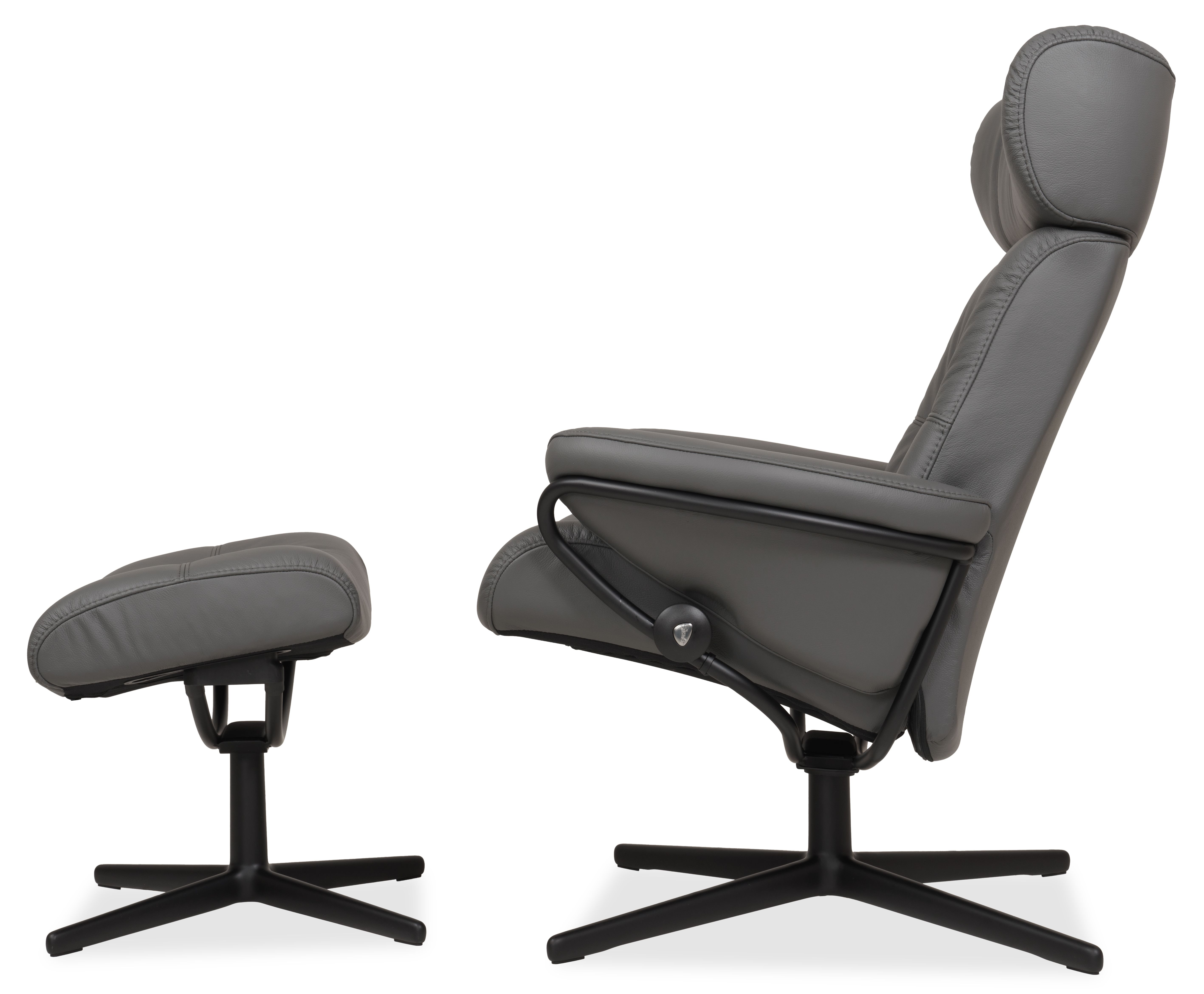 Draaifauteuil Berlin LowBack met hoofdsteun  | StresslessB82 x D78 x H99 cm