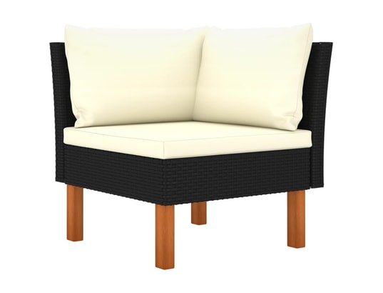 LES TENDANCES - Salon extérieur Salon de jardin-noir-4 places-60.5x64.5x67-300281