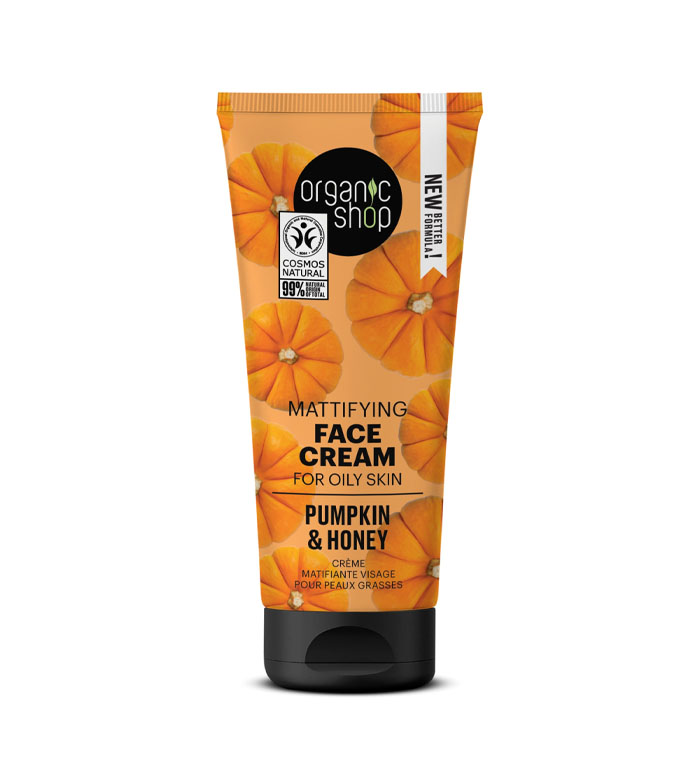 Organic Shop - Creme de rosto matificante para pele oleosa - Abóbora e Mel