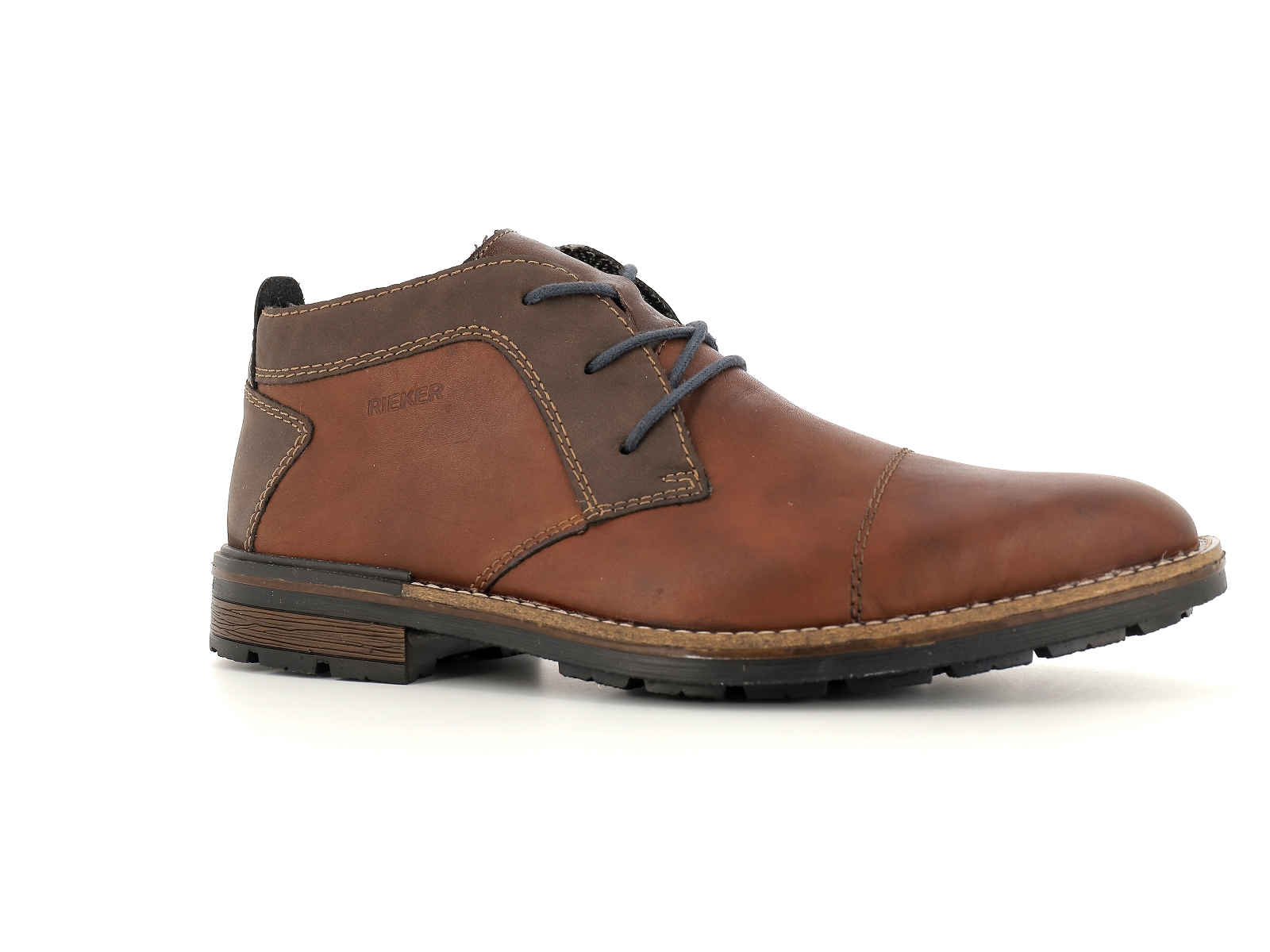 Rieker-B1320 Cuir Marron Clair