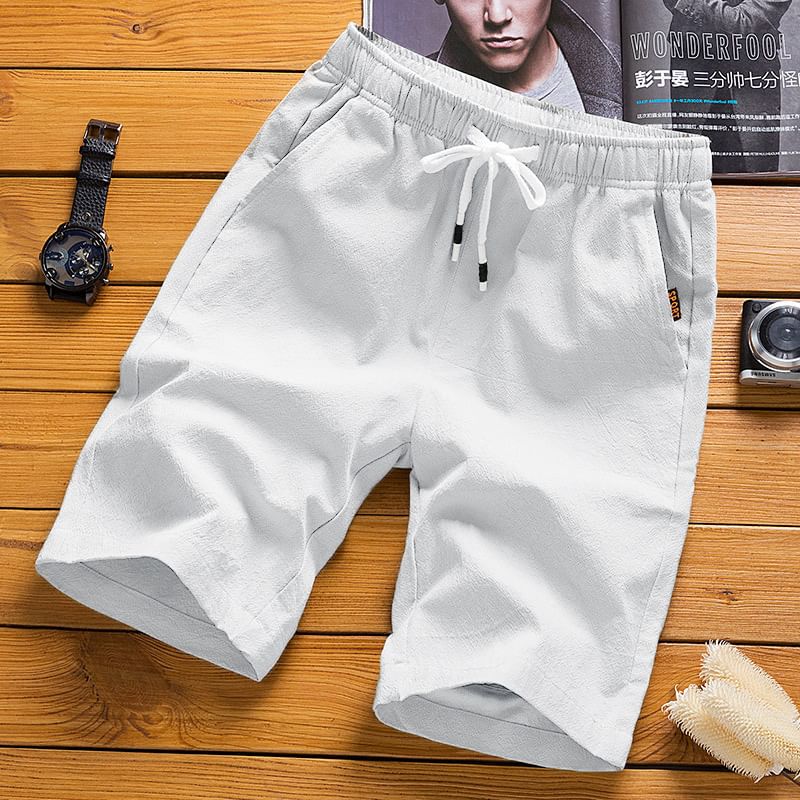 Blueforce - Effen shorts met trekkoord in de taille
